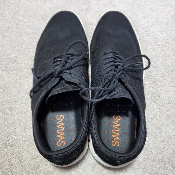SWIMS Olsen Knit Oxford Shoes Casual Sneakers Lace Up Wingtip Blk Wht Men's 10 - Picture 8 of 9